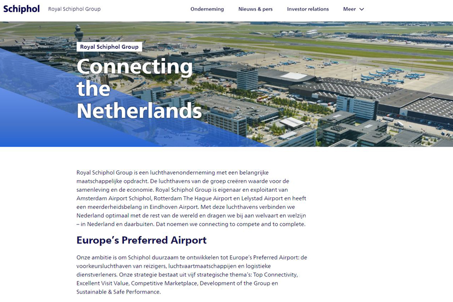 Schiphol corporate story