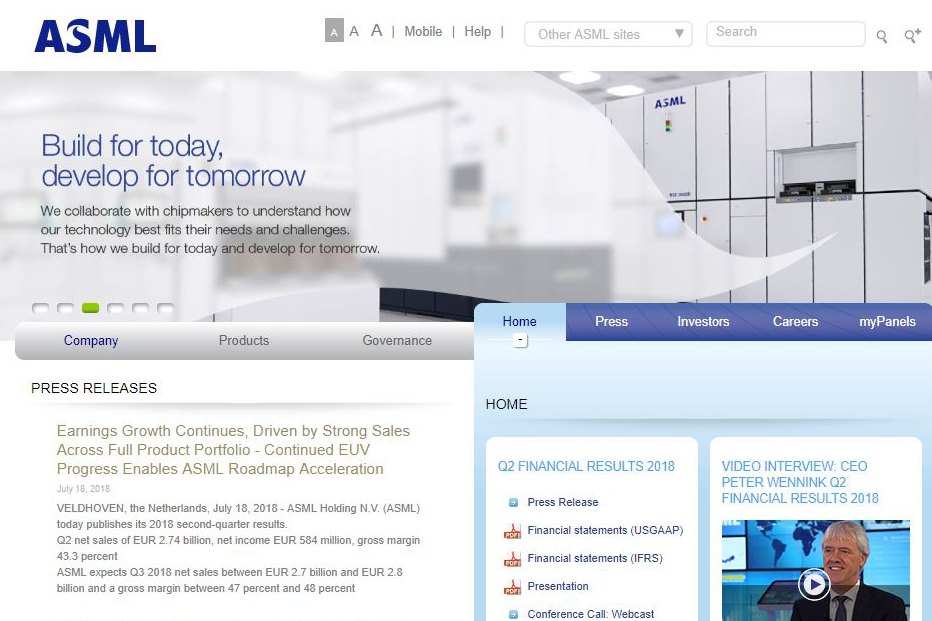 Corporate story ASML